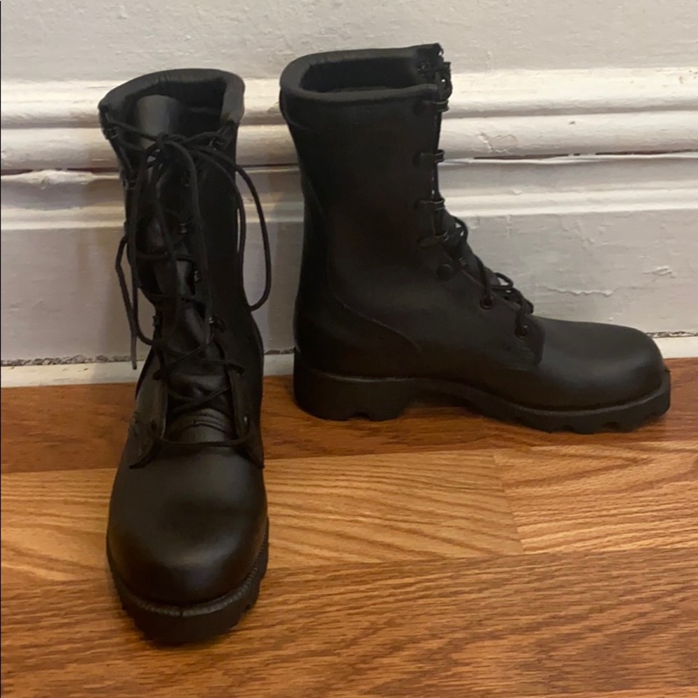 Authentic U.S. Military Leather Combat Boots